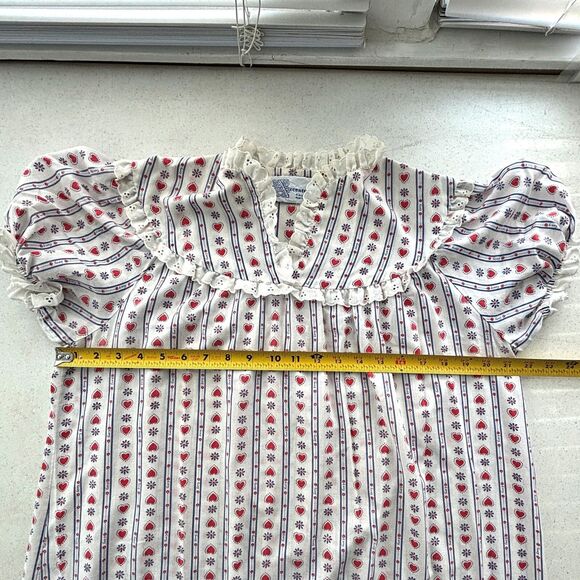 Vtg Womens Nightgown Robe Size L 70s Calico Prairie Cottage Accentuette Lanz - Picture 4 of 10